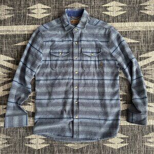 The Levitate Original Flannel Baja stripe men long sleeve shirt Medium NWOT